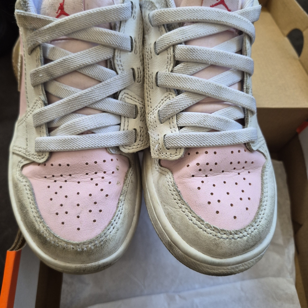 Kids Pink and White Athletic Sneakers - Brand: Nike - Picture 4 of 5